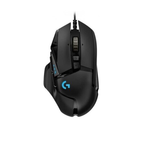 Logitech G502 Hero USB Mouse 16000dpi - 10 botões programáveis - Iluminação LED - Uso com a mão direita - Cabo de 2,10 m - Preto - Logitech 910-005471