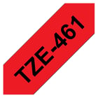 Brother TZe461 Cinta Laminada Generica de Etiquetas - Texto negro sobre fondo rojo - Ancho 36mm x 8 metros - Genérico BR-TZE461