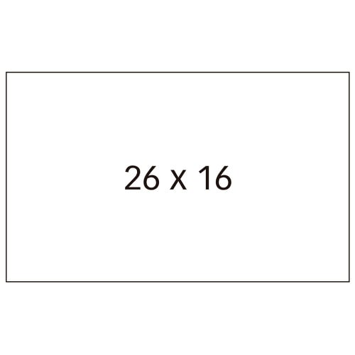 Etiquetas brancas Apli para máquinas de etiquetar preços de 2 linhas - Tamanho 26 x 16mm - Adesivo removível - Embalagem com 6 rolos - Compatível com os modelos 101419 e 102365 - APLI 211596