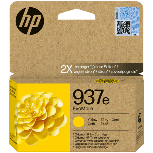 HP 937e EvoMore Yellow Original Ink Cartridge - HP 4S6W8NE#LS1