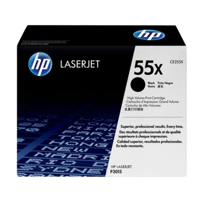 Cartucho de toner original preto HP CE255X - 55X - HP CE255X