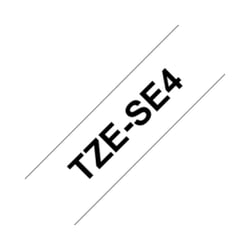 Fita Laminada Segurança 18mmx8mts Fundo Branco / Texto Preto - Brother BROTZSE4