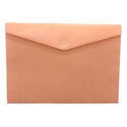 Bolsa A4 com Fecho Velcro Mate Salmão Pastel 1un - Outras 1003865