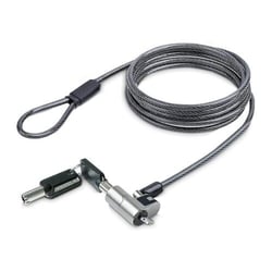 Cabo de segurança L-Link Nano com fecho - Aço revestido a vinil - Compatível com a ranhura Nano - Fecho com chave - L-Link 287517