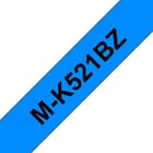 Fita não laminada. Texto preto sobre fundo azul. Largura: 9 mm. Comprimento: 8 m - Brother MK521BZ