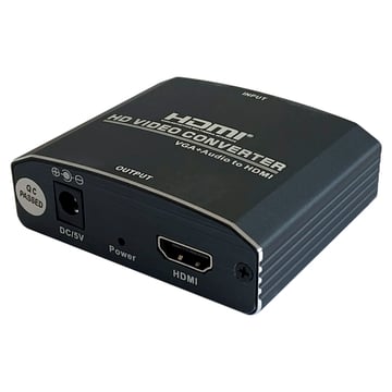 Aisens SVGA Female+Audio to HDMI Female Converter - Cor preta - Aisens A115-0386