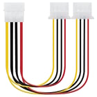 Cabo de alimentação nanocabo Molex 4 pinos macho para 2x Molex 4 pinos fêmea 0,20 m - Nanocable 10.19.0401