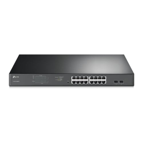 TP-Link Switch Gigabit de 18 portas para montagem em rack com 16 portas PoE+ - TP-Link TL-SG1218MP