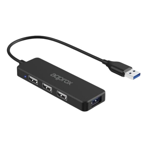 Approx Hub USB 3.0 com 3 portas USB 2.0 e 1 porta USB 3.0 - Velocidade até 5 Gbps - Cabo de 15 cm - Approx APPC47