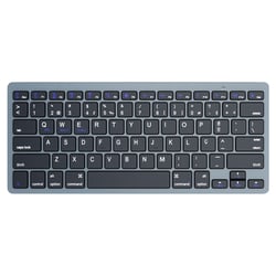 Teclado Bluetooth Universal iOS/Android/Win, ultra slim, cinza e preto - Ewent EW3120