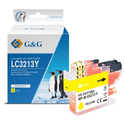 G&G Brother LC3213/LC3211 Amarelo Cartucho de Tinta Compatível, 6.6 ml - Tinteiro Compatível LC3213Y/LC3211Y