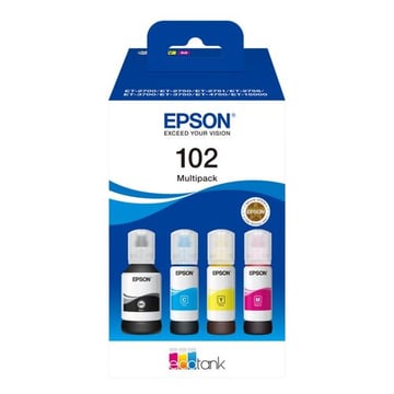 Epson 102 Pacote com 4 frascos de tinta originais - C13T03R640 - Epson C13T03R640