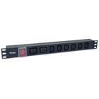 EQUIP REGUA 8 TOMADAS 6 X IEC-C13 + 2 X IEC-C16 SWITCH ON/OFF - Equip 333315