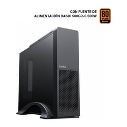 Gabinete Torre CoolBox T313 Slim Micro ATX, Mini ITX - HDD de 2,5", 3,5" - USB 3.0, USB-C - Fonte de Alimentação de 500 W - Preto - Coolbox COO-PCT313-1
