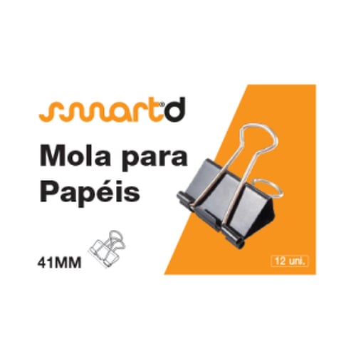 Molas para Papeis 41mm SmartD Cx 12un - SmartD SMD2033