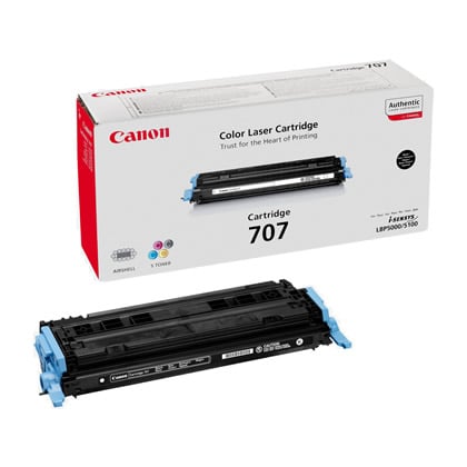 Canon 707 Black Cartridge toner 1 unidade(s) Original Preto - Canon CL5000BK