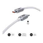 Cabo USB-C Subblim Optimus - 60W - Nylon entrançado - 480Mbps - 1 metro - Branco - 1 metro - Subblim SUBCAB-C06010