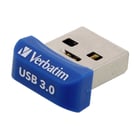 PEN VERBATIM 64GB USB 3.0 STORE N STAY NANO BLUE - Verbatim 98711