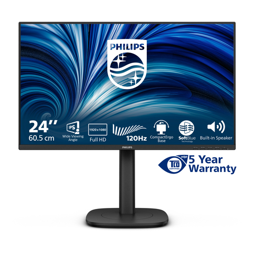 PHILIPS MONITOR IPS 24" (23.8) FHD VGA HDMI DP USB COLUNAS HAS PIVOT 24B2N3200J - Philips 24B2N3200J/00