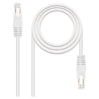 Cabo de rede nanocabo Patch cord RJ45 Cat.6 UTP AWG24 1m - Cor branca - Nanocable 10.20.0401-W