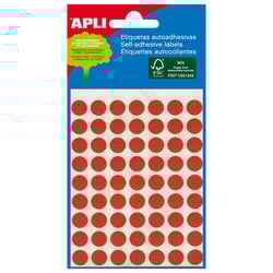 Etiquetas Apli Minibag Vermelho Ø 8.0mm 3 Folhas - APLI 208076