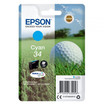 Epson Golf ball C13T34624010 tinteiro 1 unidade(s) Original Rendimento padrão Ciano - Epson C13T34624010