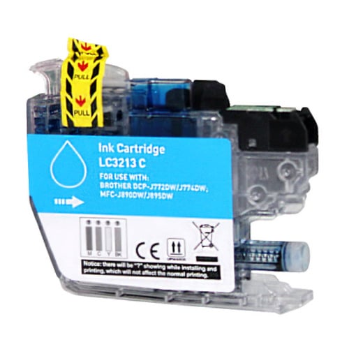 Brother LC3213/LC3211 Cyan Generic Ink Cartridge - Substitui LC3213C/LC3211C - BI-LC3213CY