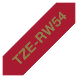 BROTHER FITA TECIDO ACETINADA 24MM DOURADO/VERMELHO ESCURO - Brother TZERW54