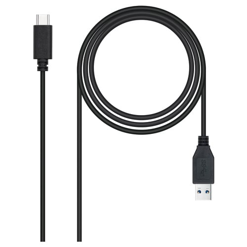 Nanocable Cable USB 3.1 Gen2 10Gbps 3A USB-C/M-A/M 2m - Color Negro - Nanocable 10.01.4002