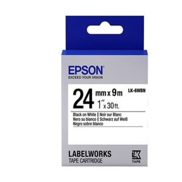 EPSON FITA LK-6WBN BLACK/WHITE 24/9 - Epson C53S656006