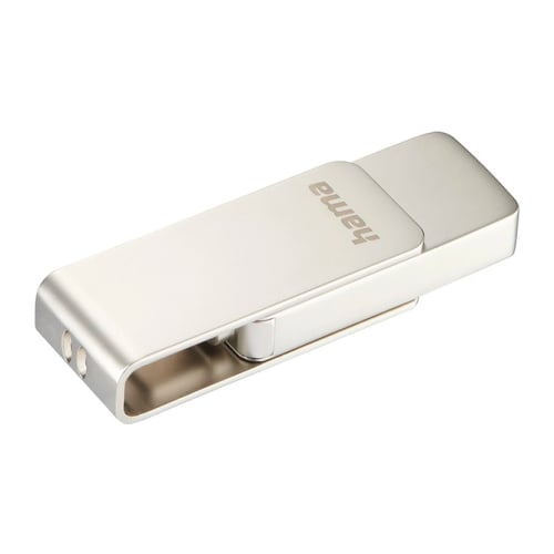 Pen Drive USB-C 3.1 32GB Hama Uni-C Rotate Pro Prata - Hama HAM182494