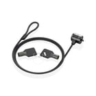 Cabo de segurança de aço Aisens com fechadura com chave - Compatível com fechadura Kensington - para computador, monitor e portátil - Cor preta - Aisens 284927