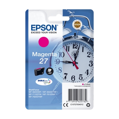 Tinteiro Epson T2703 (27) Magenta Original - C13T27034012 - Epson C13T27034012