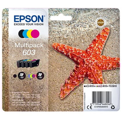 Epson C13T03U64010 tinteiro 4 unidade(s) Original Rendimento padrão Preto, Ciano, Magenta, Amarelo - Epson C13T03U64010