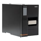 Impressora industrial de etiquetas de transferência térmica e tecnologia térmica direta com uma resolução de 300ppp e ribbon de 600m. Visor LCD tátil, rebobinador interno e design robusto para elevados volumes de impressão - Brother TJ-4522TN