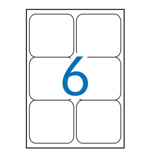 Etiquetas brancas permanentes Apli 99,1 x 93,1 mm - 100 folhas - APLI 166766