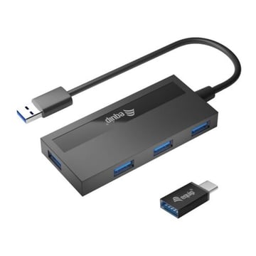 Equip USB Hub 4 Portas USB 3.0 - Adaptador USB-C - Velocidade 5Gbps - Equip 128956