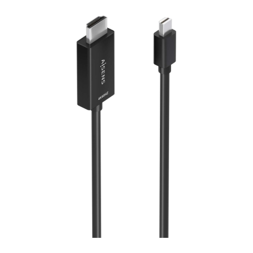 Cabo conversor Aisens MINI DP para HDMI 4K@60HZ - MINI DP/M-HDMI/M - 1,5 m - Cor preta - Aisens 303182