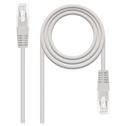 Cabo de rede nanocabo Patch cord RJ45 Cat.6 UTP AWG24 5m - Cor cinza - Nanocable 10.20.0405