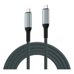 Cabo USB 4 GEN3 Tipo C, tipo C para C M/M, AWG24, PD 240W, Data 40gbps, Video 8K/120Hz, Fabric, preto/branco, 1m, retail box - Ewent EC1071