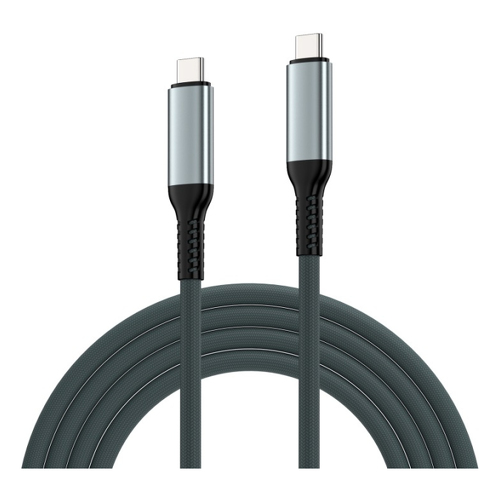 Cabo USB 4 GEN3 Tipo C, tipo C para C M/M, AWG24, PD 240W, Data 40gbps, Video 8K/120Hz, Fabric, preto/branco, 1m, retail box - Ewent EC1071