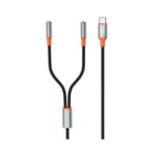 Divisor de áudio estéreo de duas vias XO - Ideal para utilizar 2 auscultadores ao mesmo tempo - Cabo de 1M - Cor preta - XO 289702