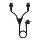 Cabo de Alimentação Nanocable CEE7 Macho para 2 x C-13 Fêmea 3m - Preto - Nanocable 306553