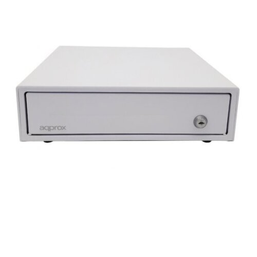 Gaveta de dinheiro eletrónica Approx - 8 compartimentos - Abertura manual e automática - Ligação RJ11 - Approx APPCASH33WH