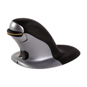 Fellowes Penguin Ergonomic Vertical Ambidextrous Wireless Mouse - Desencaixe rápido e preciso - Posicionamento ergonómico e natural - 1200dpi - Tamanho M - Fellowes 9894701