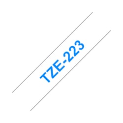 Fita Laminada 09mmx8mts Fundo Branco / Texto Azul - Brother BROTZ223
