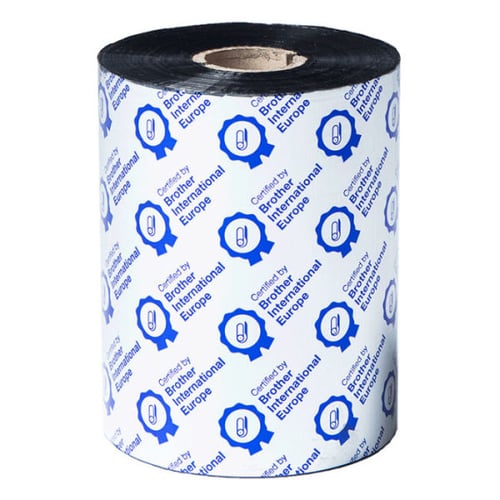 6 rolos de ribbon de cera premium de 110mm de largura e 600m de comprimento - Brother BWP1D600110