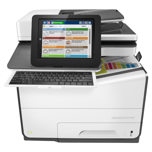 HP PageWide Enterprise Color Flow MFP 586z, Jato de tinta térmico, Impressão a cores, 2400 x 1200 DPI, Cópia a cores, A4, Cinzento - HP G1W41ASHOW