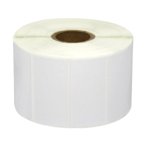 Rolo de Etiquetas Compatível Zebra Z-Perform 1000T/Z-Select 2000D/2000T Etiquetas Compatíveis 50x25 mm - 1300 Unidades Rolo - Substitui 880199-025D/3007201-T/880007-025D