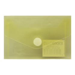 Bolsa Envelope 105x65mm Fecho Velcro Plástico Amarelo - Outras 1003883